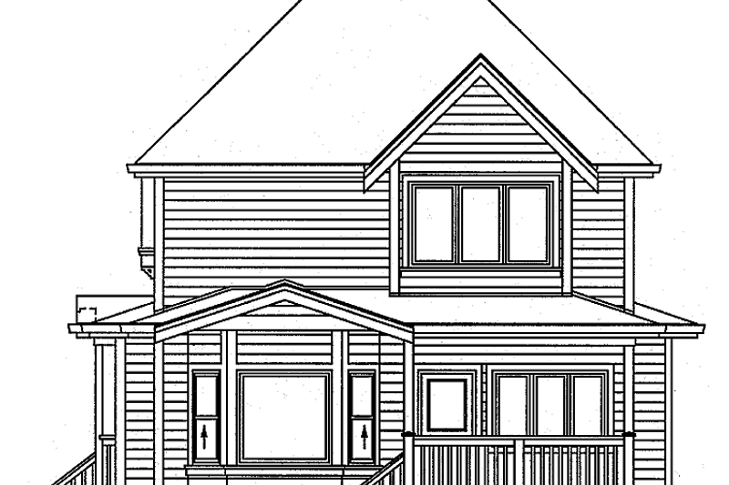 House Plan Design - Exterior - Rear Elevation for Victorian House Plan #47-908 - 4 bed, 2.5 bath