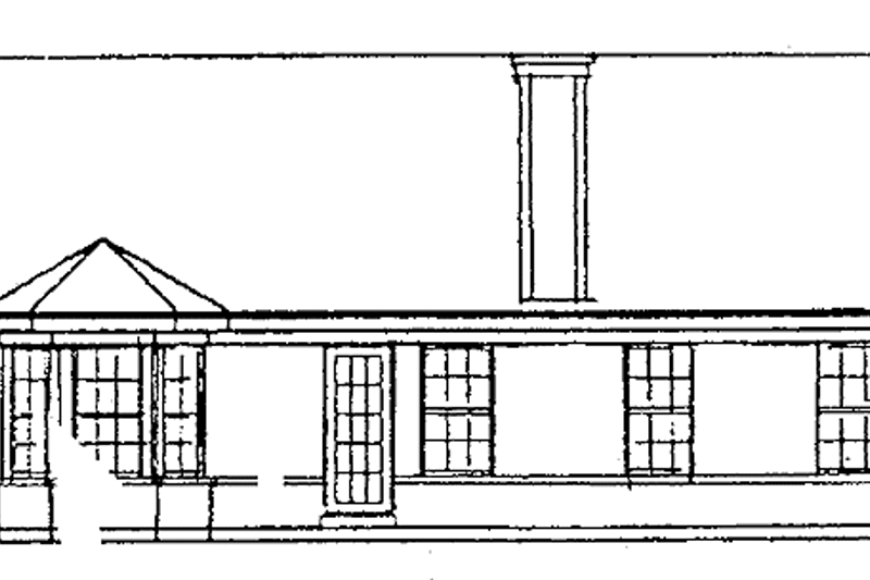 Architectural House Design - Exterior - Rear Elevation for Ranch House Plan #952-191 - 3 bed, 2 bath
