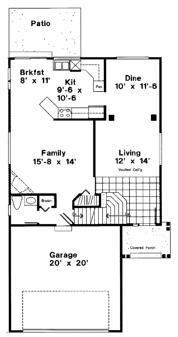 House Plan Design - Country Floor Plan - Main Floor Plan #300-124