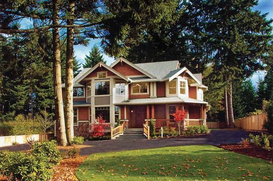 Exterior - Front Elevation 3 for Craftsman House Plan #132-244 - 3 bed, 2.5 bath