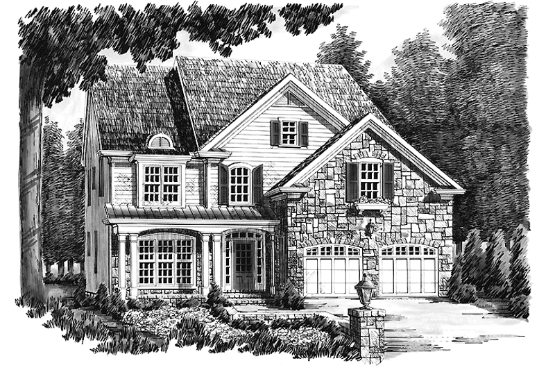 House Blueprint - Exterior - Front Elevation 3 for Country House Plan #927-647 - 4 bed, 3 bath