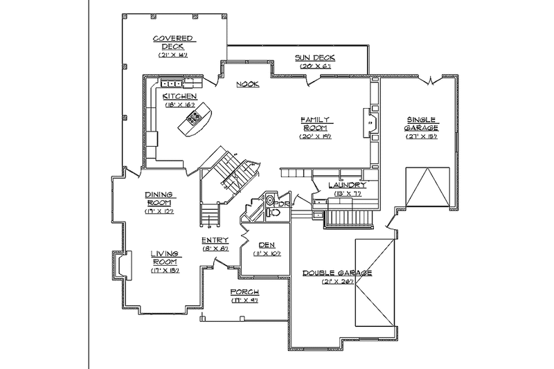 Home Plan - Floor Plan - Main Floor for Country House Plan #945-58 - 6 bed, 5.5 bath