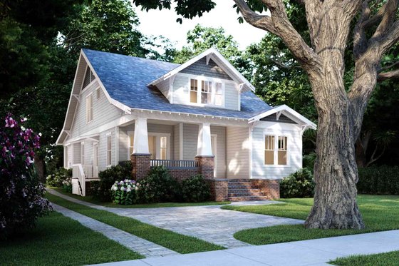 Exterior - Front Elevation 4 for Craftsman House Plan #1079-1 - 4 bed, 3 bath