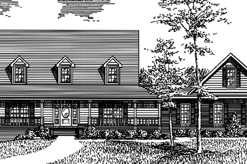 Home Plan - Country Exterior - Front Elevation Plan #34-259