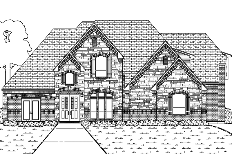 Home Plan - Exterior - Front Elevation 4 for Tudor House Plan #84-740 - 5 bed, 5.5 bath