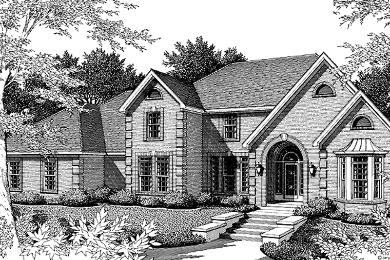 Dream House Plan - Traditional Exterior - Front Elevation Plan #952-94