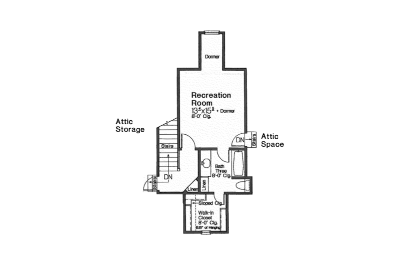 Home Plan - Floor Plan - Upper Floor for European House Plan #310-1255 - 2 bed, 3 bath