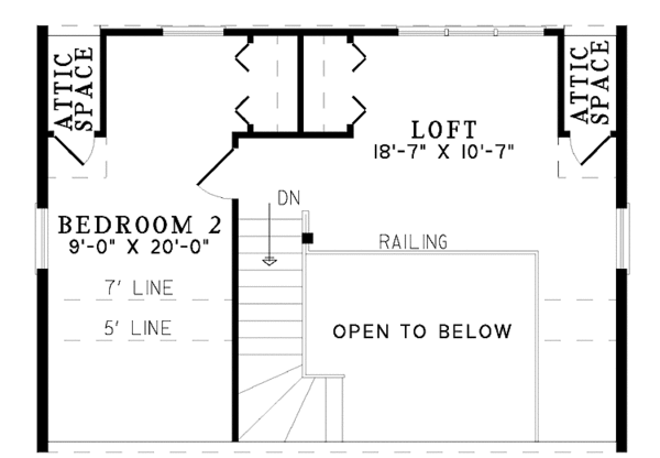 Dream House Plan - Log Floor Plan - Upper Floor Plan #17-2935