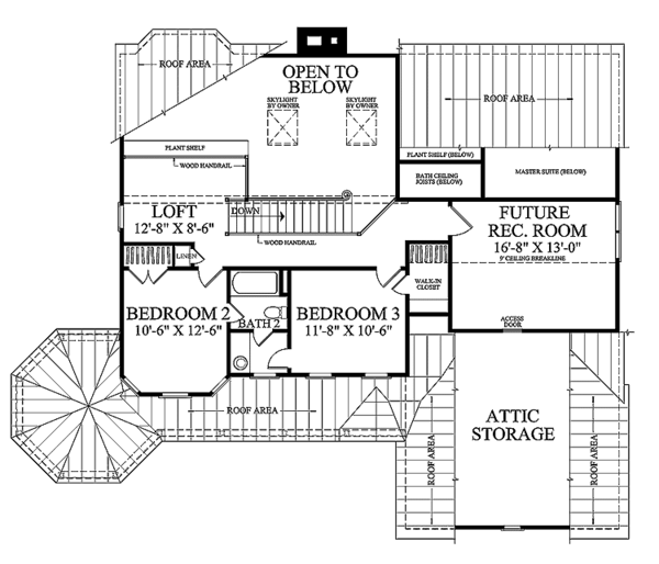 Architectural House Design - Victorian Floor Plan - Upper Floor Plan #137-326
