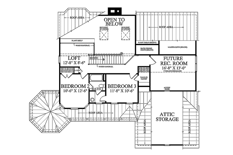 Home Plan - Floor Plan - Upper Floor for Victorian House Plan #137-326 - 3 bed, 2.5 bath
