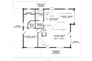 Log Style House Plan - 2 Beds 2 Baths 1940 Sq/Ft Plan #17-3217 