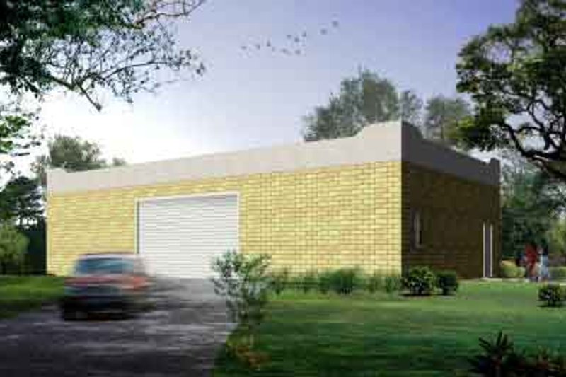House Design - Adobe / Southwestern Exterior - Front Elevation Plan #1-1150