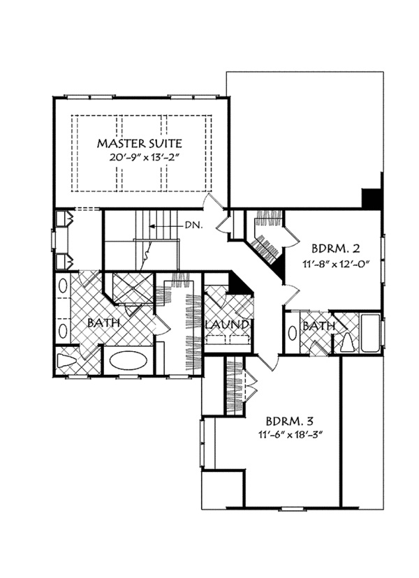 House Plan Design - Traditional Floor Plan - Upper Floor Plan #927-534