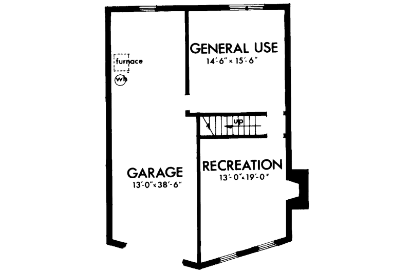 Dream House Plan - Floor Plan - Lower Floor for Contemporary House Plan #320-819 - 3 bed, 2 bath
