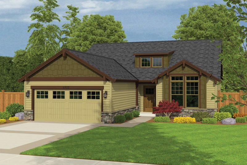 Home Plan - Exterior - Front Elevation 3 for Ranch House Plan #943-41 - 3 bed, 2 bath