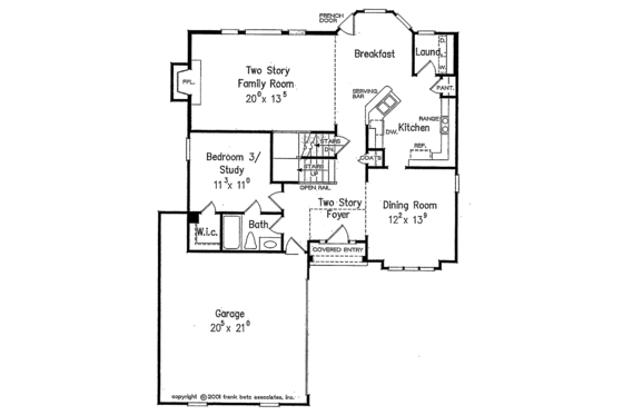 Floor Plan - Main Floor for Country House Plan #927-752 - 3 bed, 3 bath