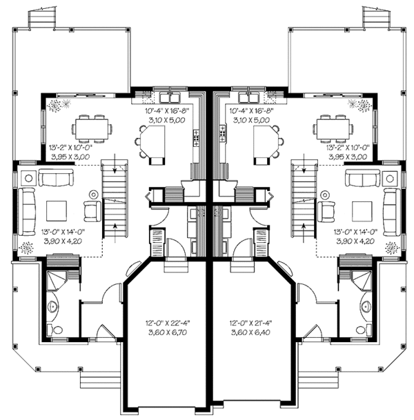 Architectural House Design - Country Floor Plan - Main Floor Plan #23-2355