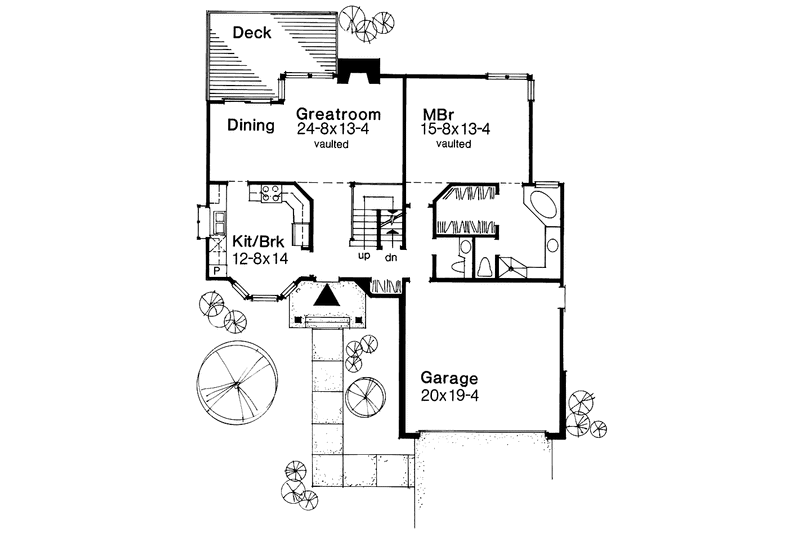 Home Plan - Floor Plan - Main Floor for Traditional House Plan #320-1506 - 3 bed, 2.5 bath
