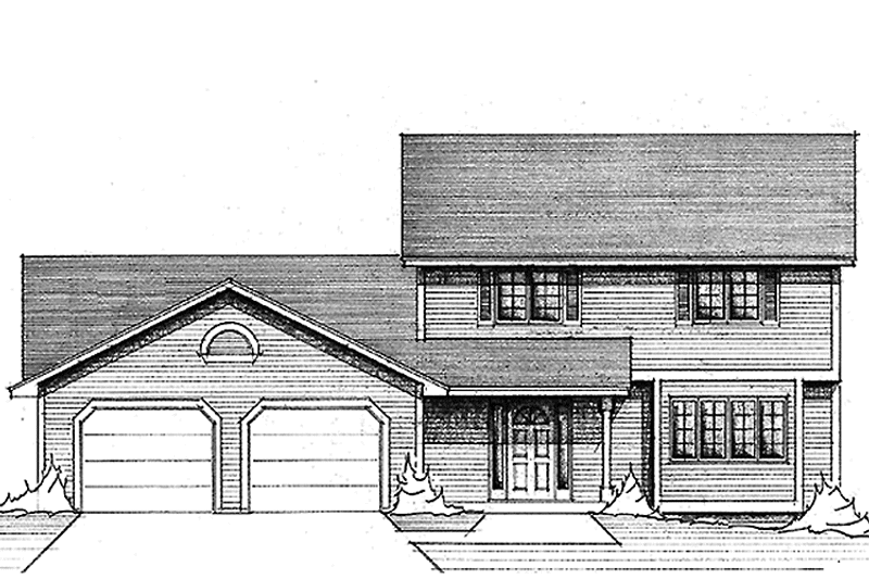 Dream House Plan - Exterior - Front Elevation 3 for Colonial House Plan #51-809 - 4 bed, 2.5 bath