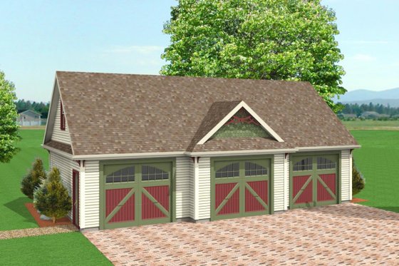 Exterior - Front Elevation for Farmhouse House Plan #75-191, 0 bath