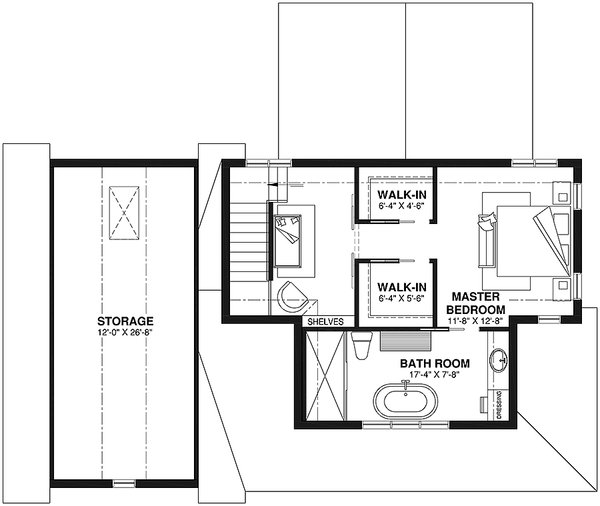 Dream House Plan - Country Floor Plan - Upper Floor Plan #23-2790