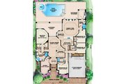 Mediterranean Style House Plan - 4 Beds 3 Baths 3145 Sq/Ft Plan #27-422 