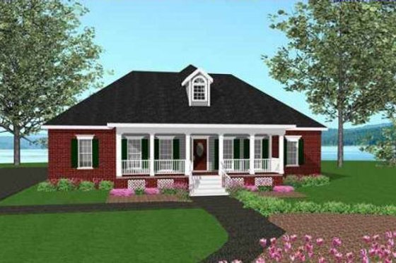 Exterior - Front Elevation 3 for Colonial House Plan #44-102 - 3 bed, 2.5 bath