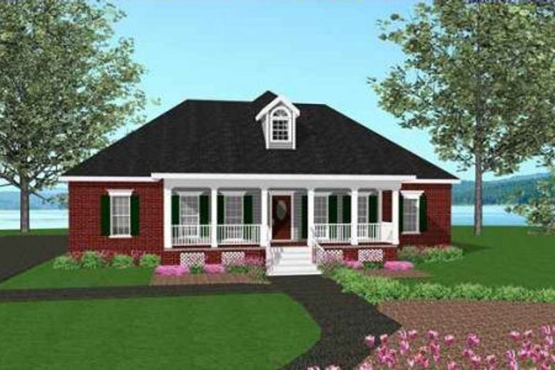 House Blueprint - Exterior - Front Elevation 3 for Colonial House Plan #44-102 - 3 bed, 2.5 bath