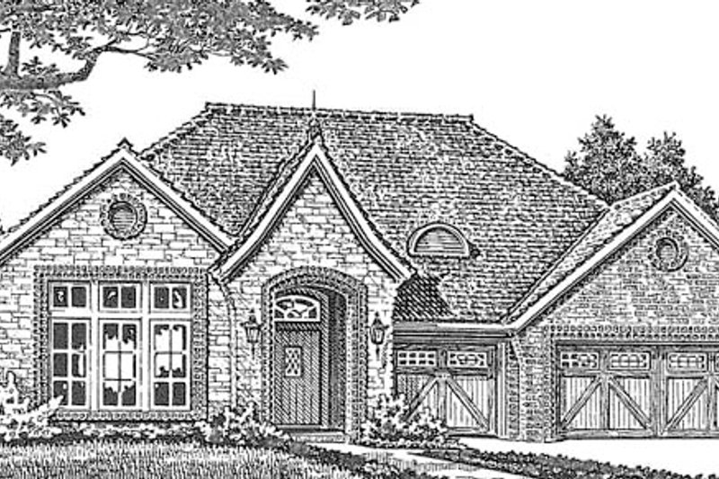 Architectural House Design - Exterior - Front Elevation 4 for European House Plan #310-1261 - 3 bed, 2 bath