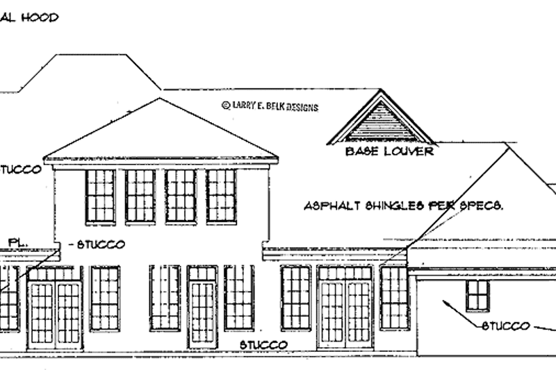 Home Plan - Exterior - Rear Elevation for Country House Plan #952-126 - 3 bed, 2.5 bath