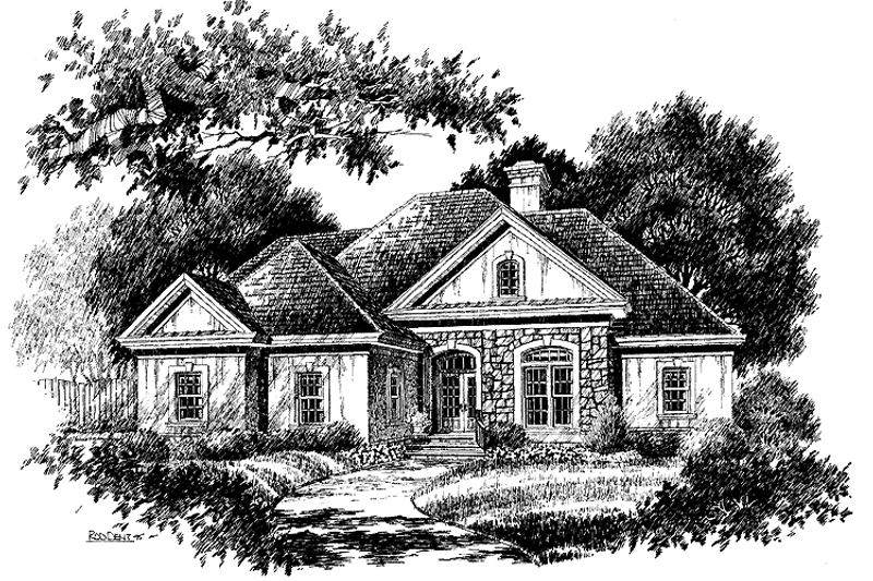 Architectural House Design - Country Exterior - Front Elevation Plan #429-227