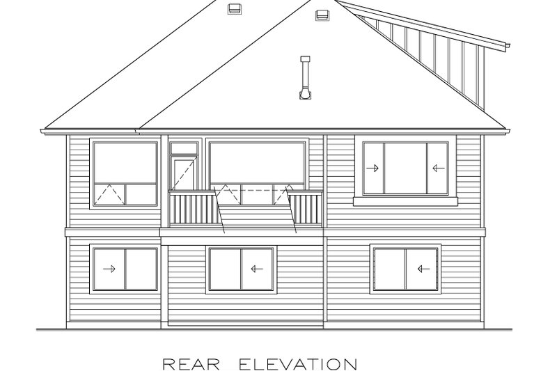 Home Plan - Exterior - Rear Elevation for Farmhouse House Plan #1100-73 - 3 bed, 2 bath