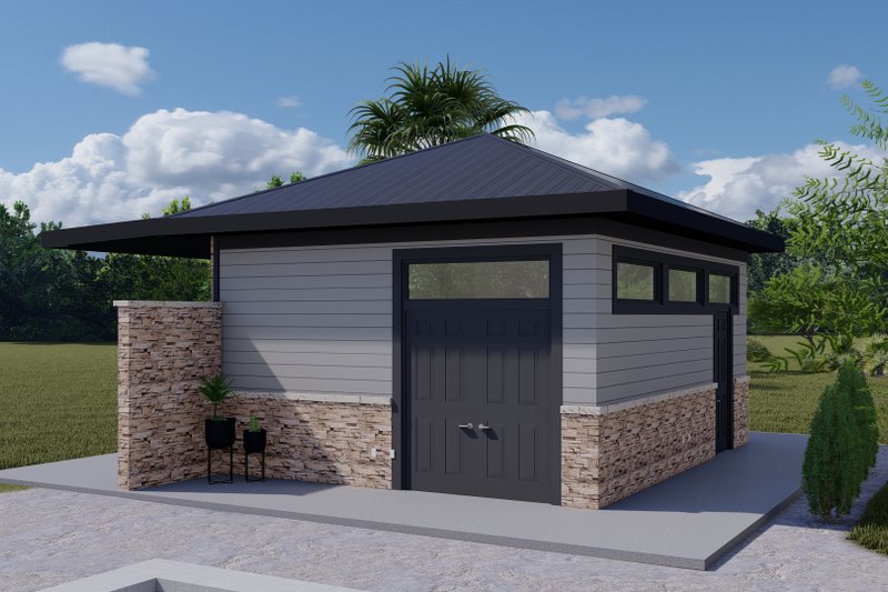 Dream House Plan - Modern Exterior - Front Elevation Plan #1060-111