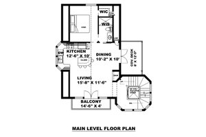 Floor Plan - Main Floor for Barndominium House Plan #117-1073 - 1 bed, 2 bath