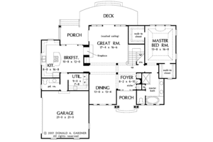 Floor Plan - Main Floor for Colonial House Plan #929-632 - 4 bed, 3.5 bath