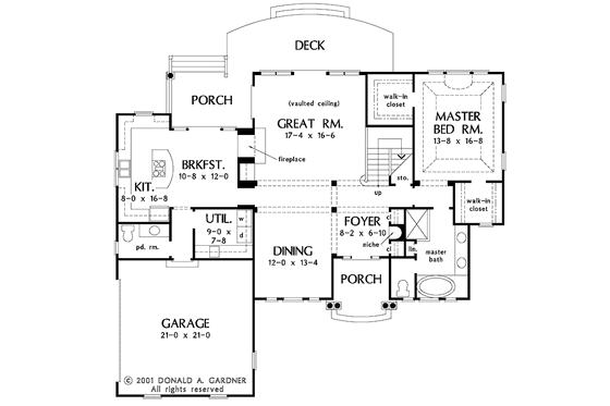 Floor Plan - Main Floor for Colonial House Plan #929-632 - 4 bed, 3.5 bath