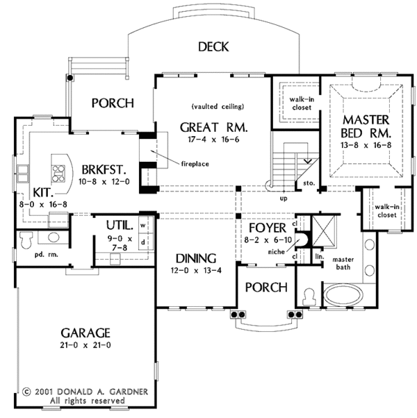 Home Plan - Colonial Floor Plan - Main Floor Plan #929-632