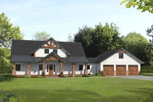 Dream House Plan - Exterior - Front Elevation for Farmhouse House Plan #117-942 - 4 bed, 3 bath