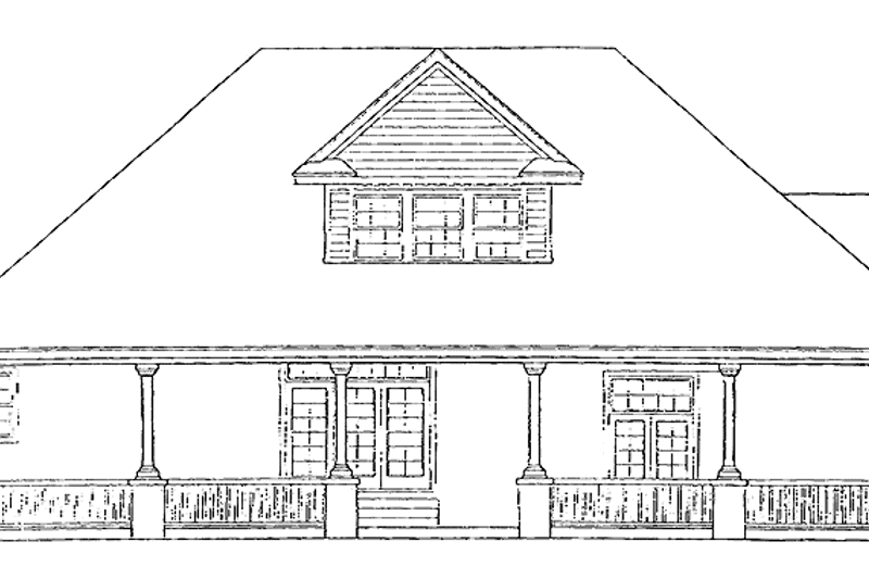 Home Plan - Exterior - Rear Elevation for Mediterranean House Plan #417-682 - 3 bed, 2.5 bath