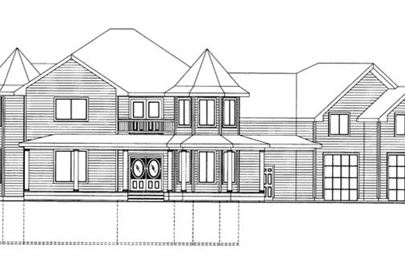 Home Plan - Exterior - Front Elevation 4 for Victorian House Plan #117-864 - 3 bed, 2.5 bath