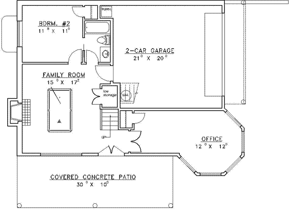 Home Plan - Modern Floor Plan - Lower Floor Plan #117-431