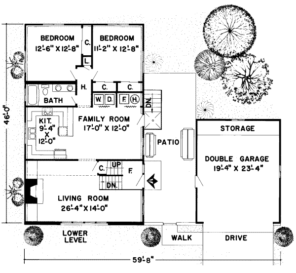 Cabin Floor Plan - Main Floor Plan #312-557