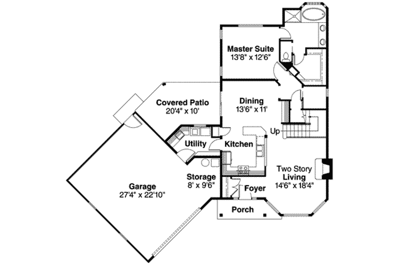 House Plan Design - Floor Plan - Main Floor for Traditional House Plan #124-523 - 3 bed, 2.5 bath