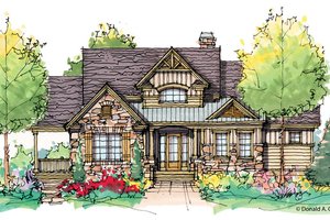 Exterior - Front Elevation 5 for Craftsman House Plan #929-943 - 3 bed, 3 bath