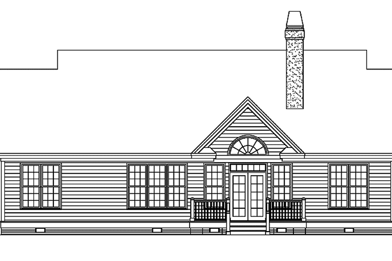 House Plan Design - Exterior - Rear Elevation 1 for Country House Plan #929-429 - 3 bed, 2 bath