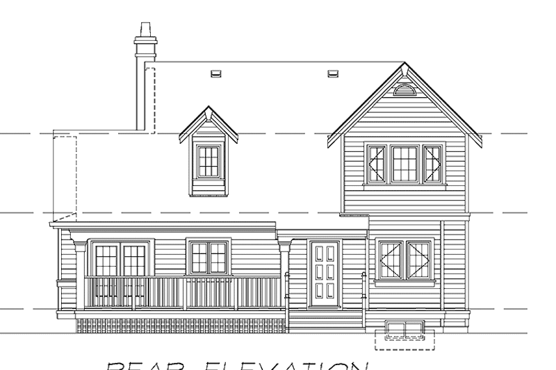 House Plan Design - Exterior - Rear Elevation for Victorian House Plan #47-941 - 3 bed, 2 bath
