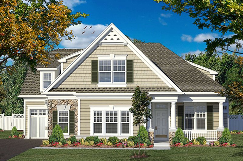 Home Plan - Colonial Exterior - Front Elevation Plan #316-276