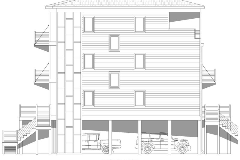 Home Plan - Exterior - Other Elevation 1 for Beach House Plan #932-1163 - 3 bed, 3.5 bath