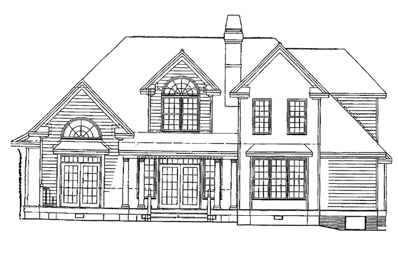 Home Plan - Exterior - Rear Elevation for Traditional House Plan #929-232 - 4 bed, 2.5 bath
