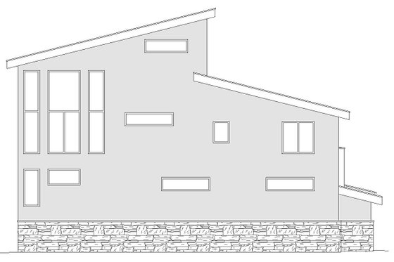 Exterior - Rear Elevation for Contemporary House Plan #932-217 - 2 bed, 2 bath
